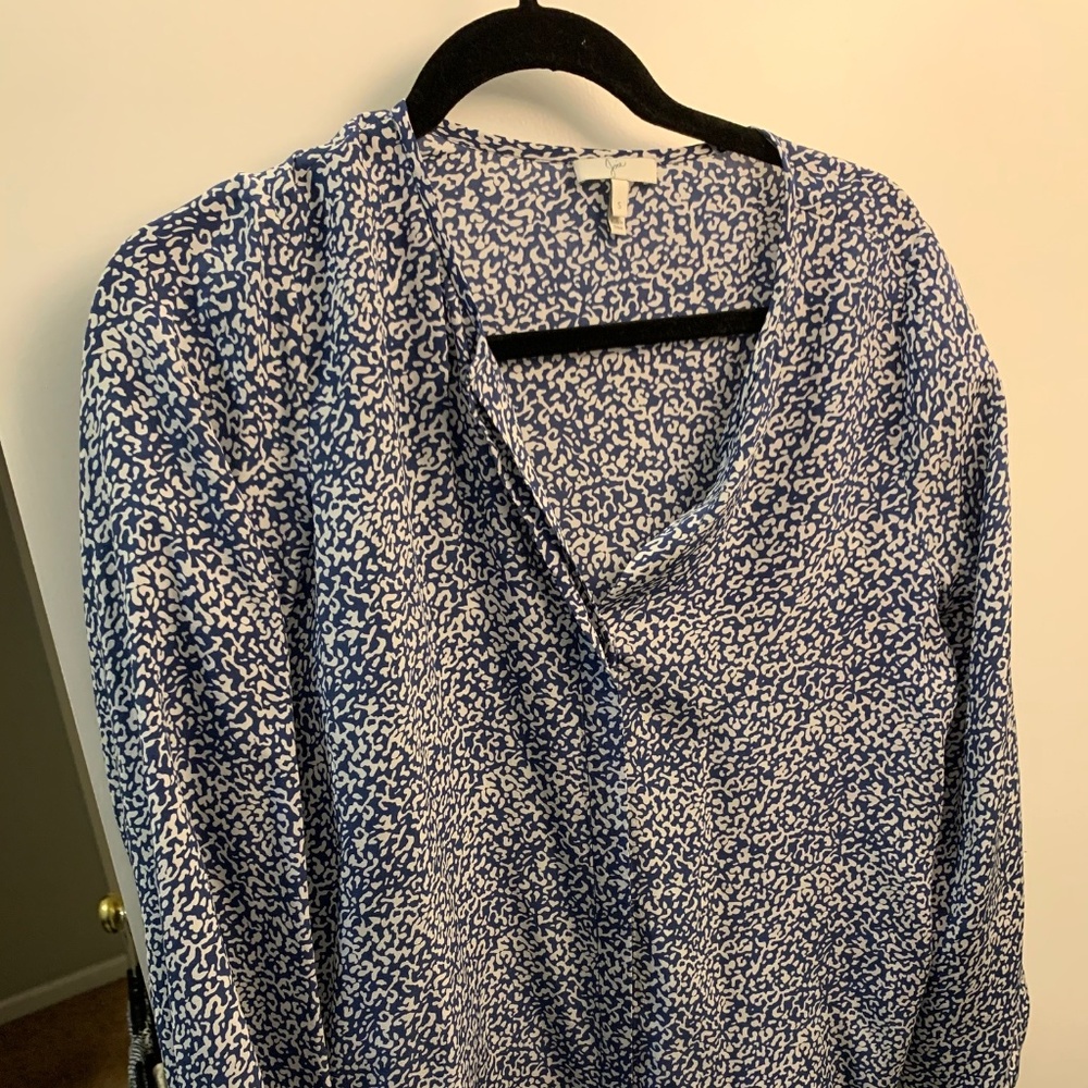 Women's Joie Blue Cheetah Dress Top
